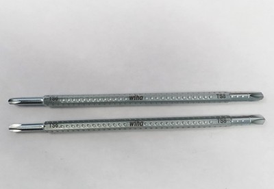 Wiha 28143 TS6X + TS8 Torq-Set Drive-Loc VI Blade Screw Tip 6'' Long 2pcs.