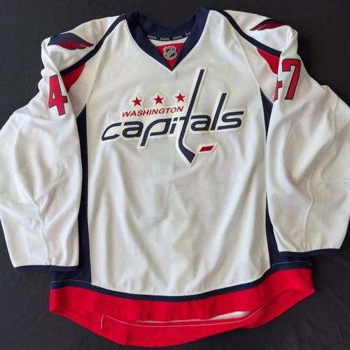 NHL Washington Capitals Beck Malenstyn Game Worn Used TC Jersey Buffalo Sabres