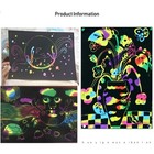 50Pcs Art Rainbow Scratch Paper Set Scratch Off Craft Supplies Gifts Us