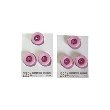 Pink Two-Tone Round Sewing Buttons 3/4 Inch Vintage Blumenthal Co 6pc Japan