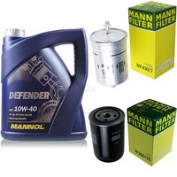 MANN-FILTER Inspektionspaket 5L Mannol Defender 10W-40 FüR Audi A4 Avant 1.8 T