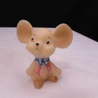 Fenton Opal Satin Patriotic Hand Painted Mouse Special Order LE 2004 W559