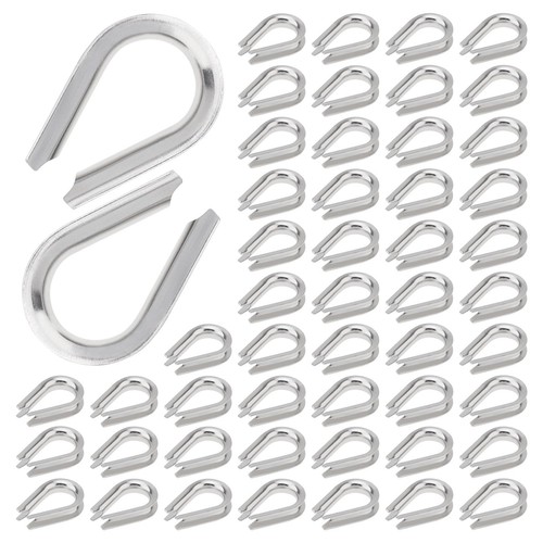 50 Piezas Dedales de Cuerda de Alambre M5 3/16", Dedal de Acero Inoxidable para Cable de Diámetro... - Imagen 1 de 8