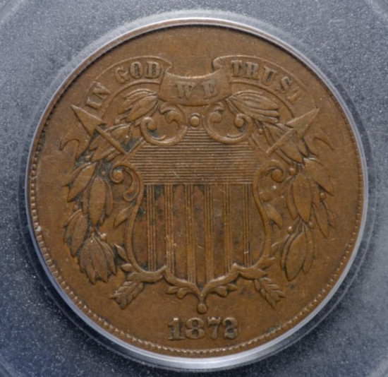 1872 TWO CENT PIECE PCGS XF 40 ULTRA LOW MINTAGE KEY DATE TO THE SERIES WELL
