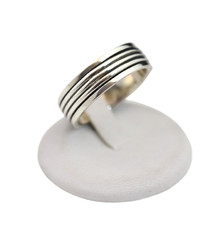 925 Sterling Silver Spinner Ring Fidget Spinning Wedding Band Unisex 13, 13.75