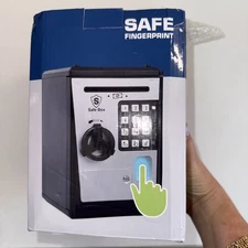 Mini Biometric Fingerprint Safe Box Cash Jewelry Pencil Case Security Lock Box