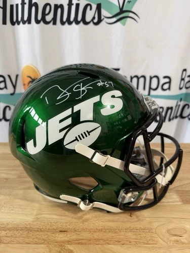 Bart Scott Signed Helmet Full Size Replica New York Jets Radtke COA