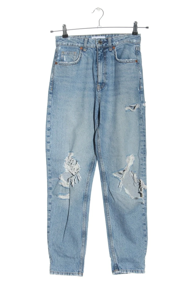 ZARA Jeans boyfriend Dames Jeans T EU 34 bleu style décontracté - Photo 4/4