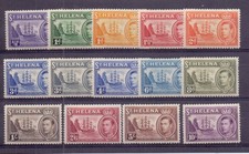 ST HELENA 1938 GVI DEF. SET ( 14 ) SG131-40 MH CAT �140