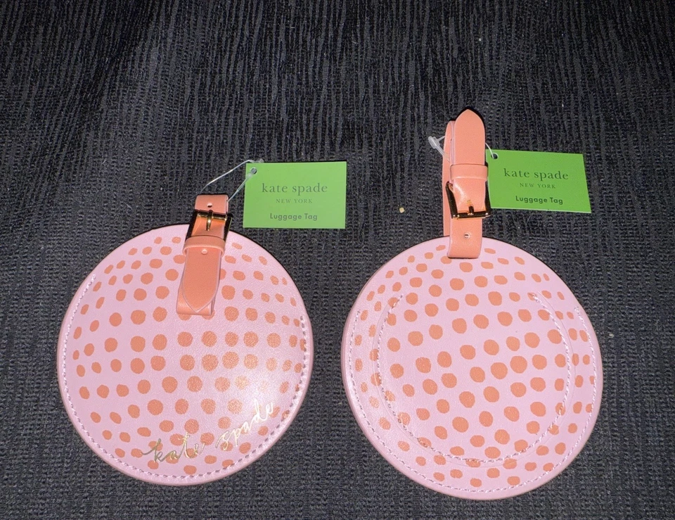 1-Kate Spade New York Vegan Leather Luggage Tag, The Golf Ball Collection, New - Image 2 of 4