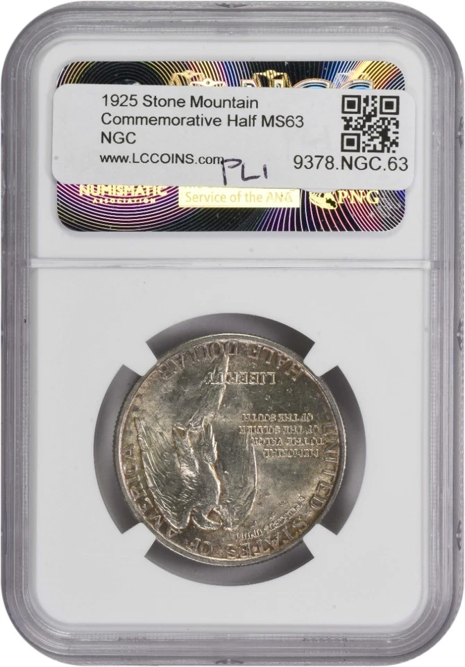 Stone Mountain Commemorative Silver Half Dollar 1925 MS63 NGC - Image 2 of 2