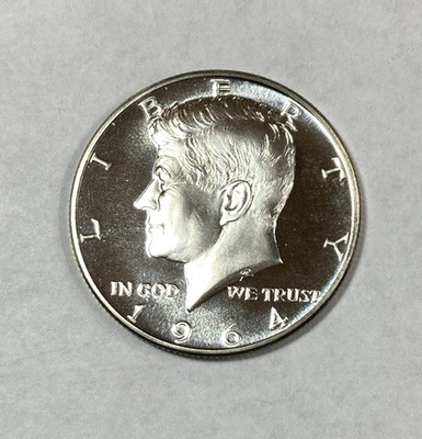 1964 Proof Kennedy Half Dollar Frosty Bright White Ultra Cameo