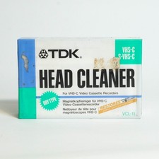 NEW Sealed TDK VCL-11 VHS-C / S-VHS-C Head Cleaner Dry Cleaning Cassette - NOS