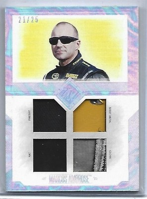 MARCOS AMBROSE 2014 Total Memorabilia RACE USED GLOVE FIRESUIT SHEET METAL HAT