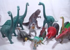 4 Vintage 1984 Brachiosaurus British Museum Dinosaur Lot Large Toy Figure