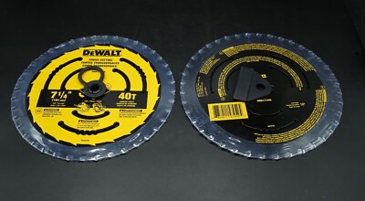DEWALT Circular Saw Blade 7 1/4 Inch 40T Cross Cutting DWA171440PT, LOT OF 2