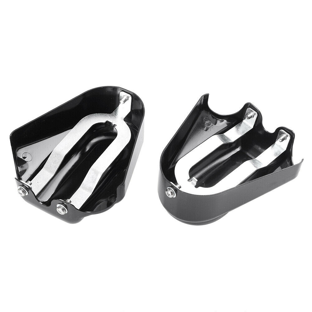 2PCS Bar Shield Rear Axle Covers Swingarm Cap For Harley Softail Deluxe
