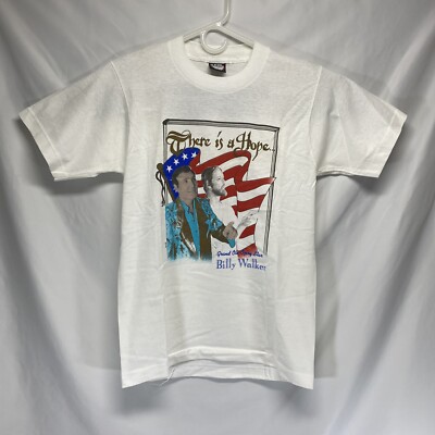 Vintage Billy Walker T-Shirt Medium White Single Stitch - Grand Ole Opry Star