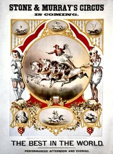 Stone Murray Best in World  1870 Circus  Poster Print  11 x 17  Giclee Print