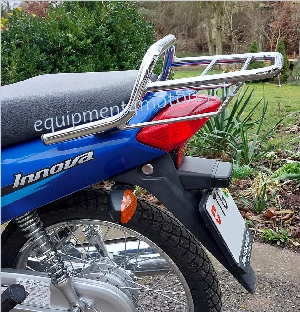 Honda Innova 125 rear rack chrome coated luggage carrier 2003 2007