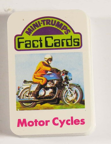 MOTOCICLI DUBREQ MINI TRUMPS GIOCO CARTE FATTI TOP TRUMPS