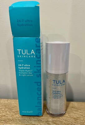 Tula Skincare 24-7 Ultra Hydration Triple-Hydra Complex Day Night Serum 1 oz/30m