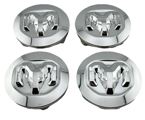 Ram 1500 Promaster Chrome Wheel Center Caps 2.5" 6KF18TRMAA 2019-25 6KF18SZ0AA