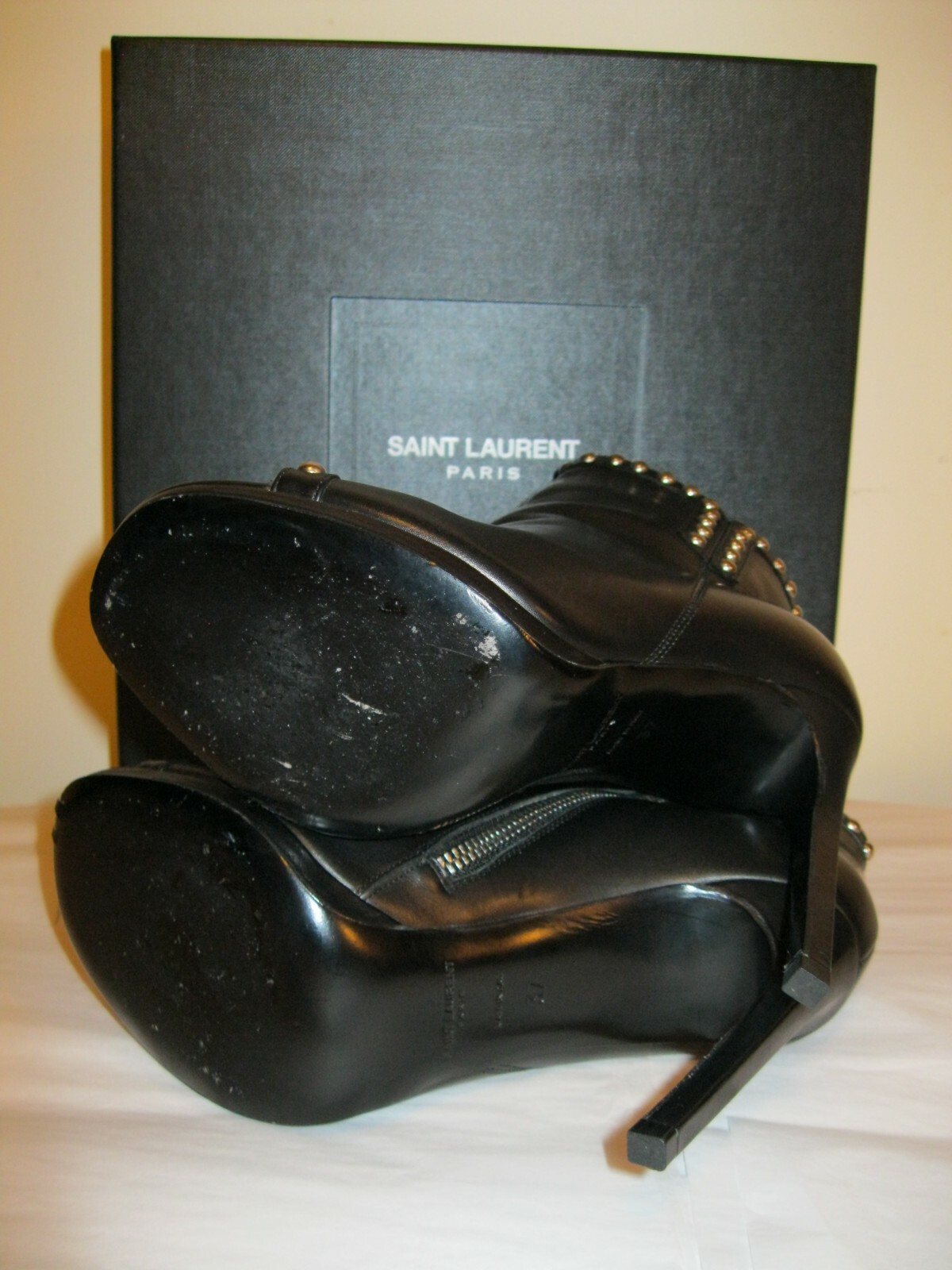 Stivali Saint Laurent Paris usati neri taglia 37