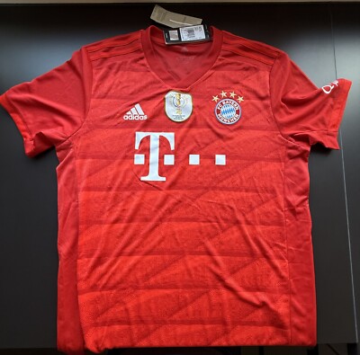 Adidas FC Bayern München FCB Home Trikot Saison 2019/2020 Gr.L Rot mit DFP Patch