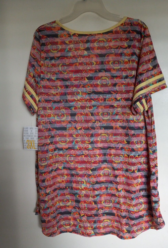 NWT LulaRoe Shirt Womens 3XL Tropical Casual Plus Size Classic Tee - Picture 3 of 3