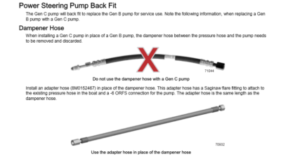 Mercruiser 32 90494 32 98843 39 Power Steering Lines Hose Return 470 1 Nla Marine