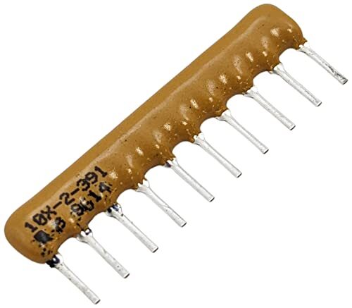 30 Pack SIP Resistor Network, 390 Ohms, 10 Pins, 5 Resistors - Picture 1 of 1