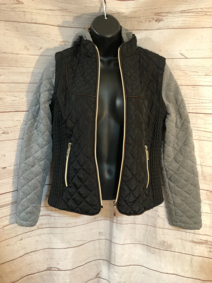 Outer Edge Women’s Jacket Removable Hood & Sleeves Black / Gray Size S - Image 4 of 4