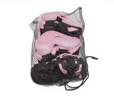 Kids Knee Pads Elbow Pads Wrist Guards Protective Gear Set Pink 6 in 1 Medium