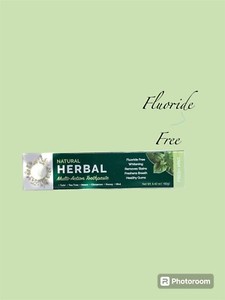 Natural Herbal Multi-Action Toothpaste Fresh Mint Fluoride Free Whitening Neem