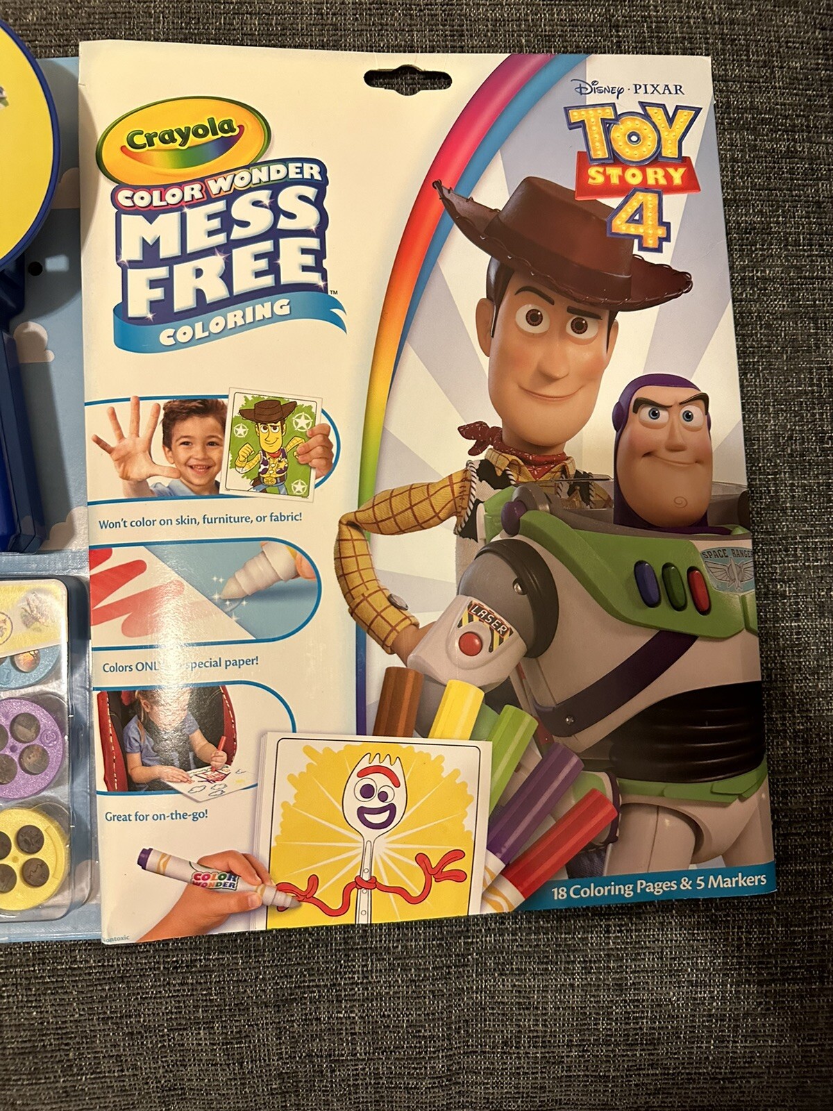 Toy Story 4 Crayola Color Wonder & Toy Story Movie Theater Books New 