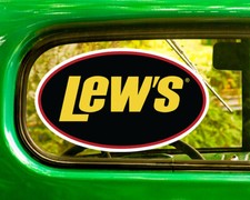 2 Lews Fishing Reels Logo Decals Sticker Bogo For Car Window Bumper Truck