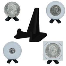 Coin Display Stand Holder Challenge Capsule Small Easel Plastic Case Storage 100