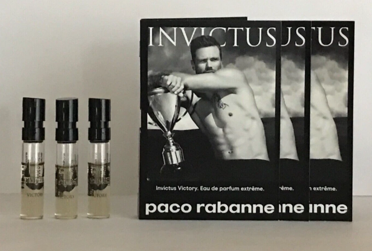 3x Paco Rabanne Invictus Victory Eau de Parfum Extreme Sample Spray 0.05oz  Each