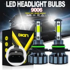 Pair 4-Sides 9006 HB4 2400W 360000LM LED Headlights Kit Hi/Low Power Bulbs 6000K