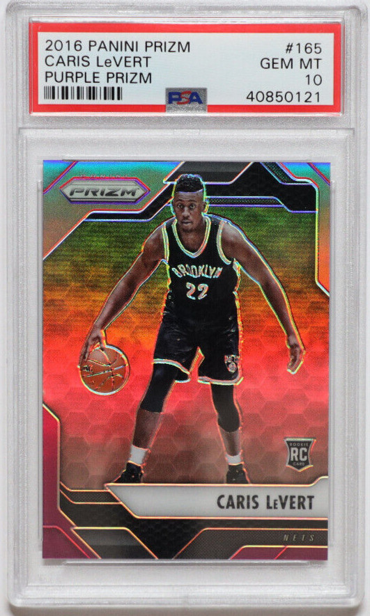 2016-17 Panini Prizm Caris LeVert Purple Prizm /75 Rookie RC PSA 10 #165