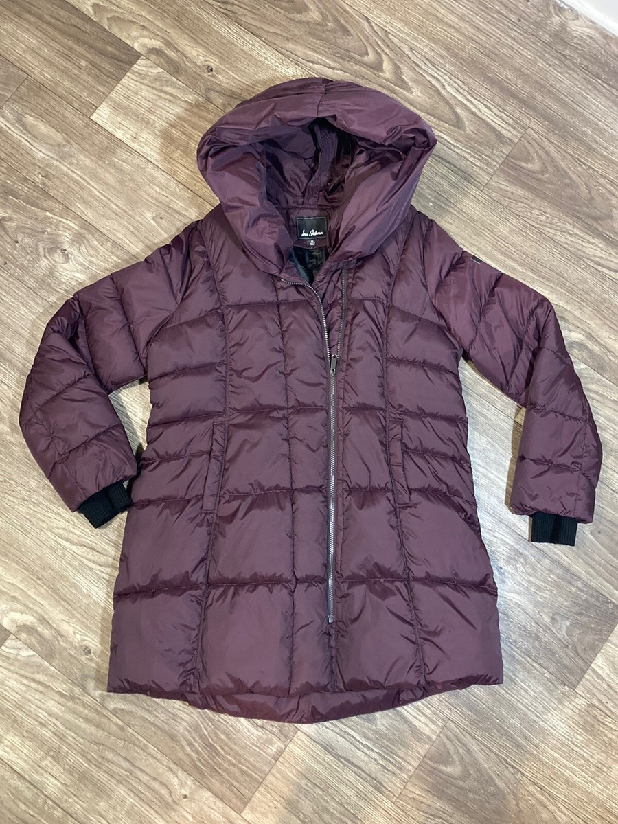 Sam Edelman Women's Size L Down Feather Puffer BURGUNDY Winter