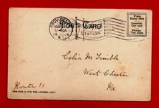 1906 US postcard PAWTUXET RI boats river houses UNDIVIDED BACK Providence cancel