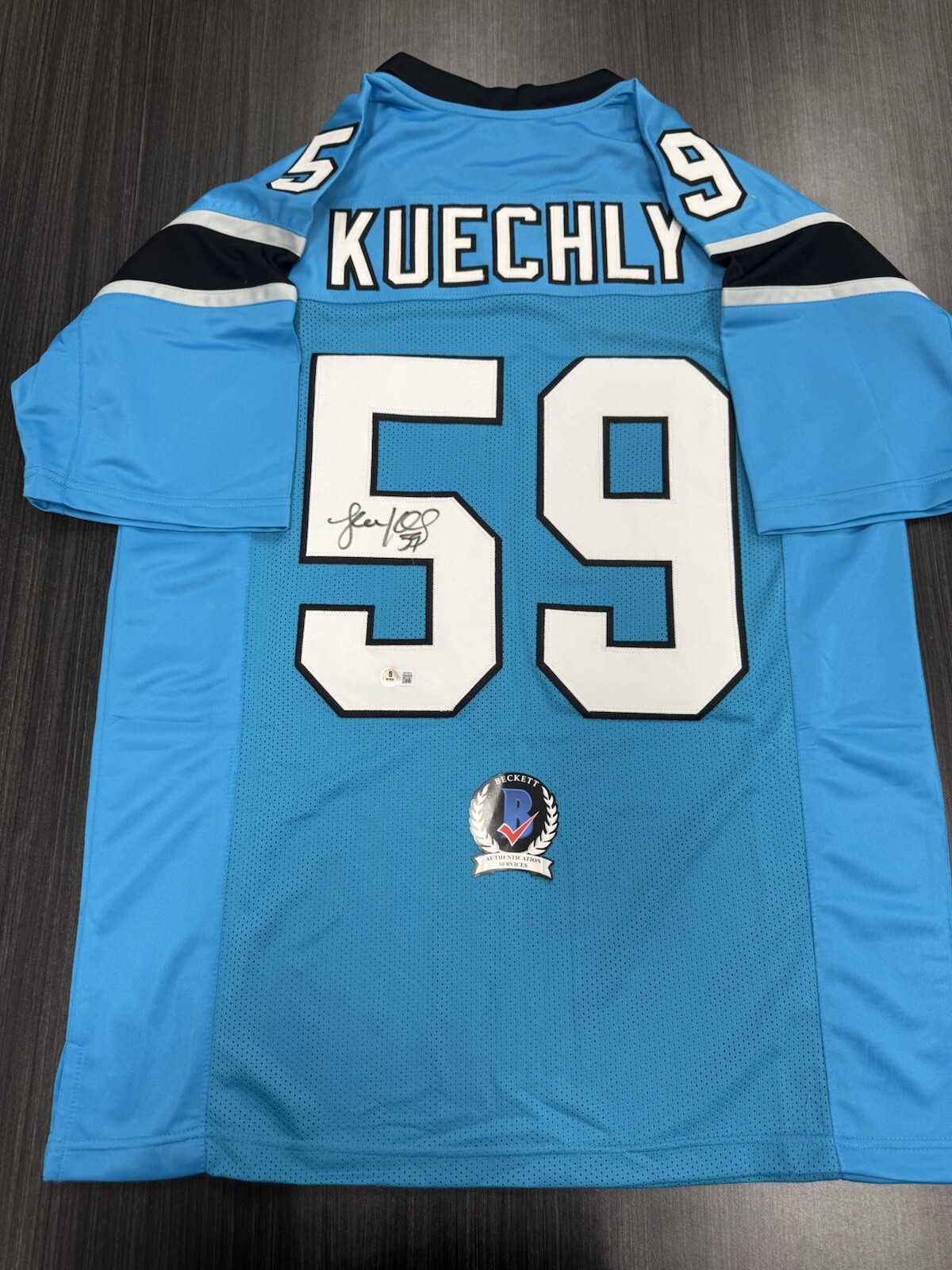 Luke Keuchly Signed Carolina Panthers Custom Jersey Beckett COA 