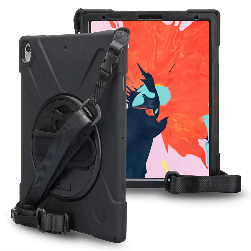 For iPad 12.9" 3rd Gen 2018 Rugged Case Stand, Strap Drop-proof, Kid Friendly - Image 3 of 4