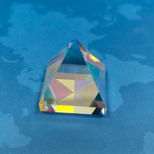 1X DIY Optical Glass Prism Suncatcher Clear Polyhedron of Light Gift Ornament