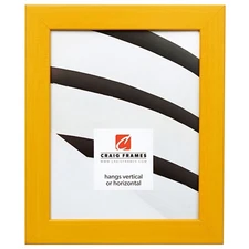 Craig Frames Colori 125, 1.25 Inch Wide Modern Yellow Picture Frame
