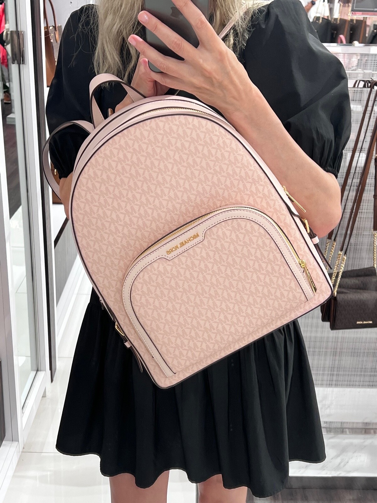 Top 30+ imagen michael kors backpack pink Abzlocal.mx