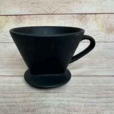 Black Matte Ceramic Pour Over Coffee Dripper Filter Flower Dripper Top