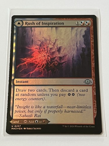 Crackling Falls / Rush of Inspiration 257 MTG MH3 2024 Mint - 9.0 + Foil - Picture 4 of 18